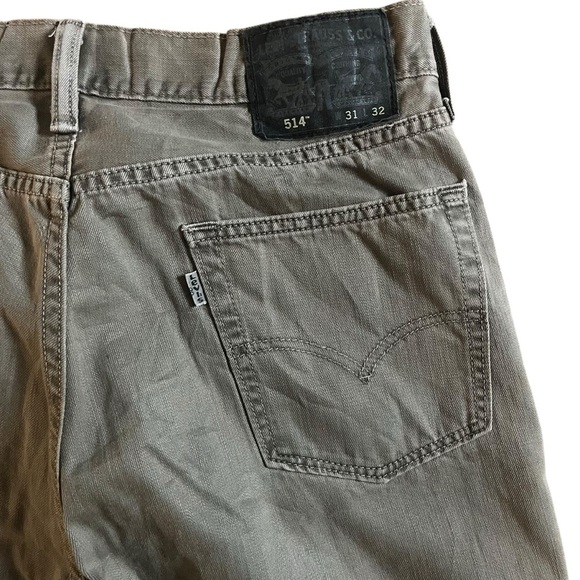 Levi’s 514 Straight Fit Pants Dusty Olive Green | Size 31x32 men’s casual denim - Picture 8 of 9